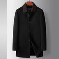 Manteau homme en laine à col contrasté – CLEVI Paris