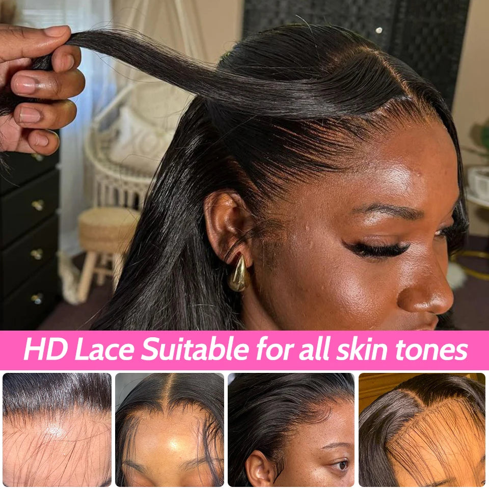 Perruque Straight Glueless 7x5 HD Lace Prête à Porter – CLEVI Paris