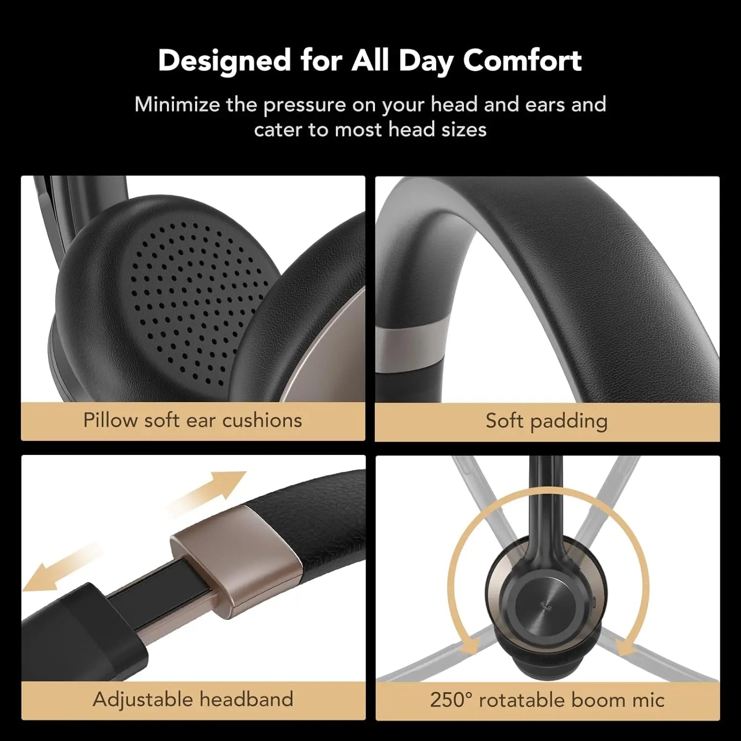 Casque Bureau Nuroum HP30 Bluetooth ANC Micro HD – CLEVI Paris