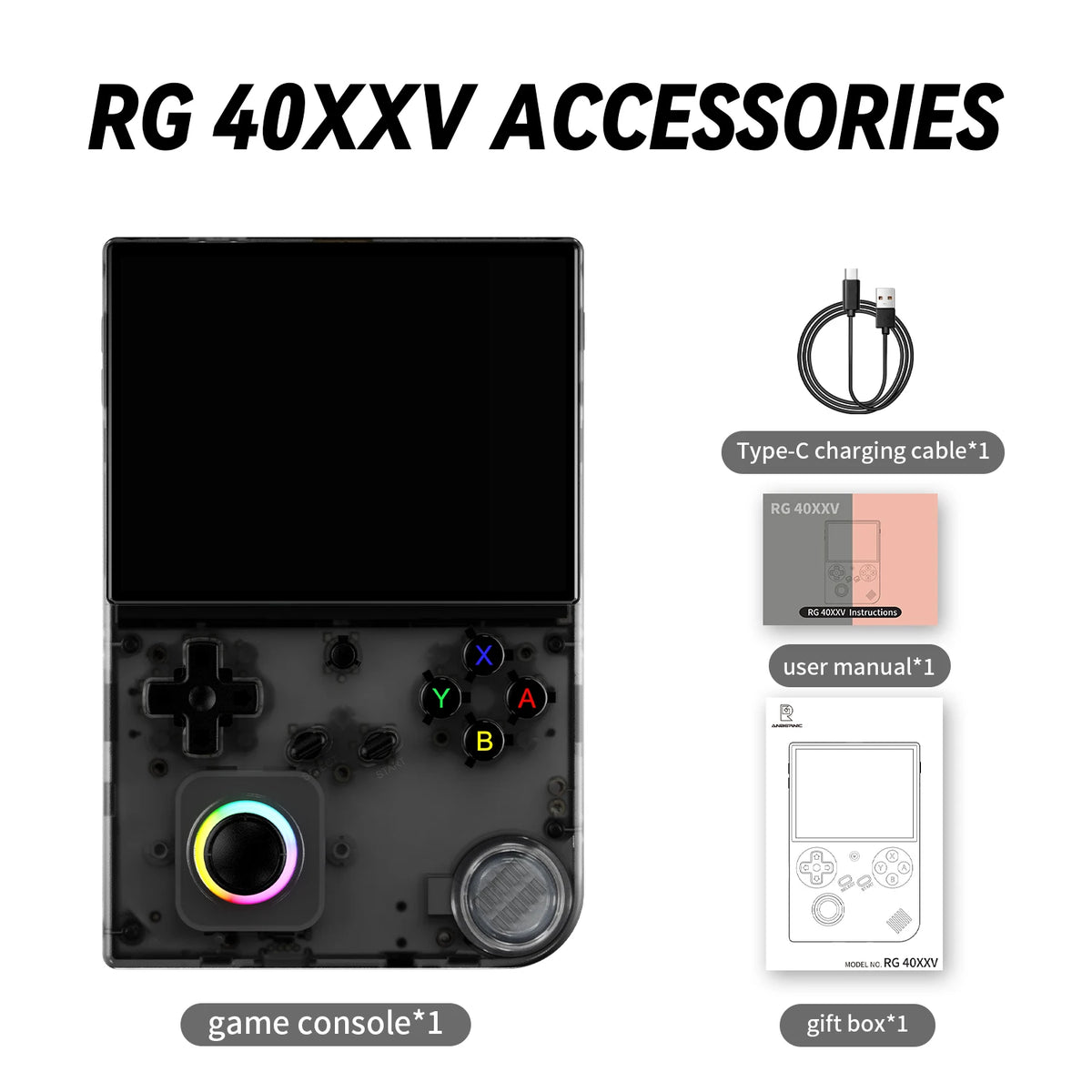 Console rétro ANBERNIC RG40XXV écran 4″ – CLEVI Paris