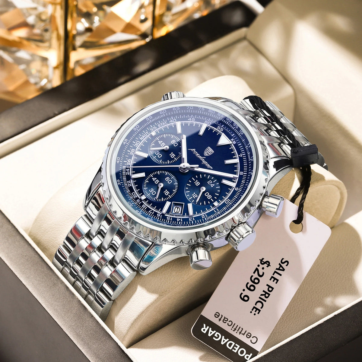 Montre Militaire Chronographe POEDAGAR Homme – CLEVI Paris