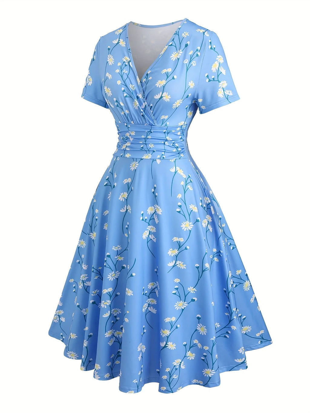 Robe Longue Femme Grande Taille Imprimé Floral Soirée Jupe Ample – CLEVI Paris