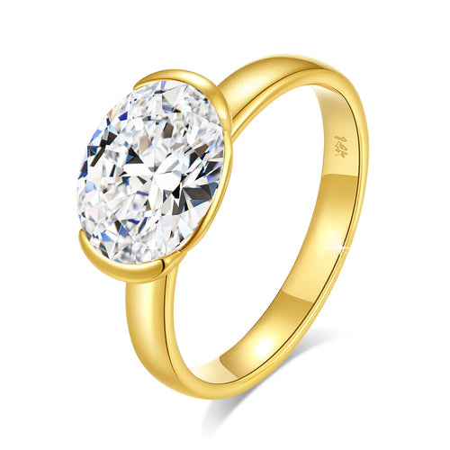 Bague Femme Moissanite 2/3 Carats 14K ou 925 – CLEVI Paris
