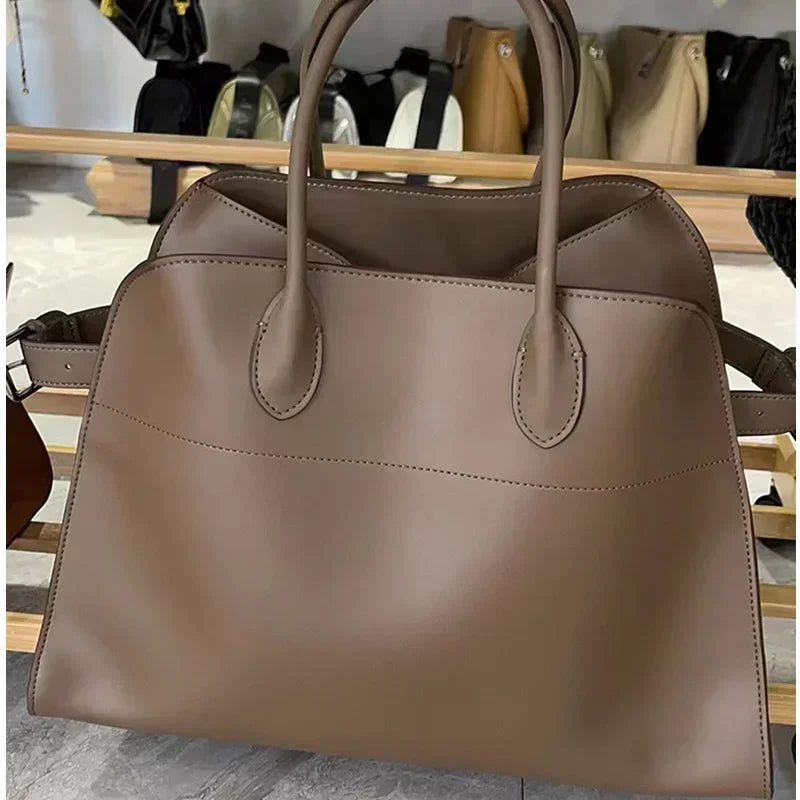 Grand Sac Cabas Cuir Véritable Vintage Femme 5 Coloris – CLEVI Paris