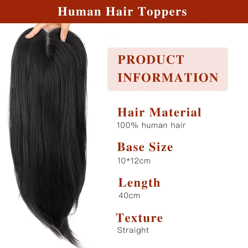 Topper Capillaire Femme Cheveux Humains Remy Base Dentelle 10x12cm Clips – CLEVI Paris