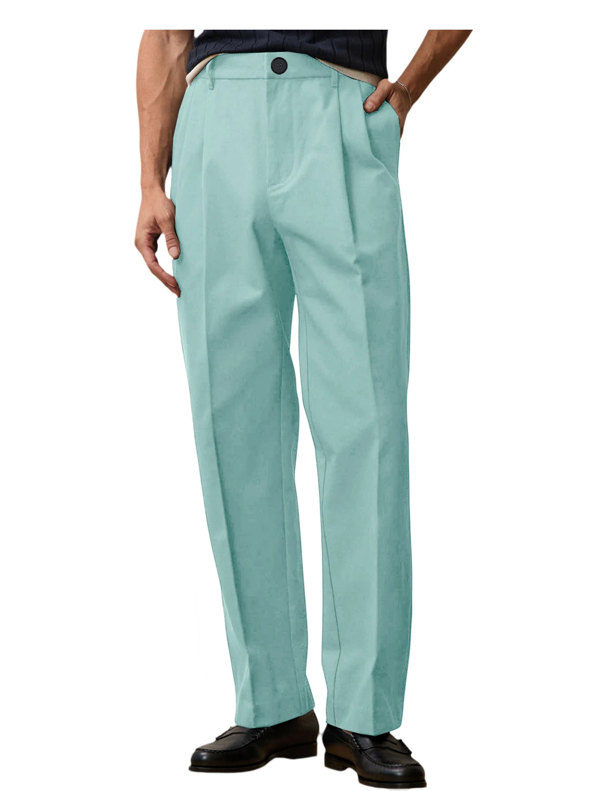 Pantalon homme taille haute coupe large – CLEVI Paris