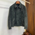 Bomber homme en cuir aspect daim – CLEVI Paris