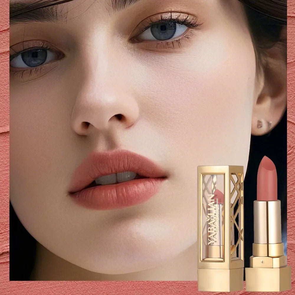 Rouge à Lèvres Mat Crème Longue Tenue Coque Dorée – CLEVI Paris