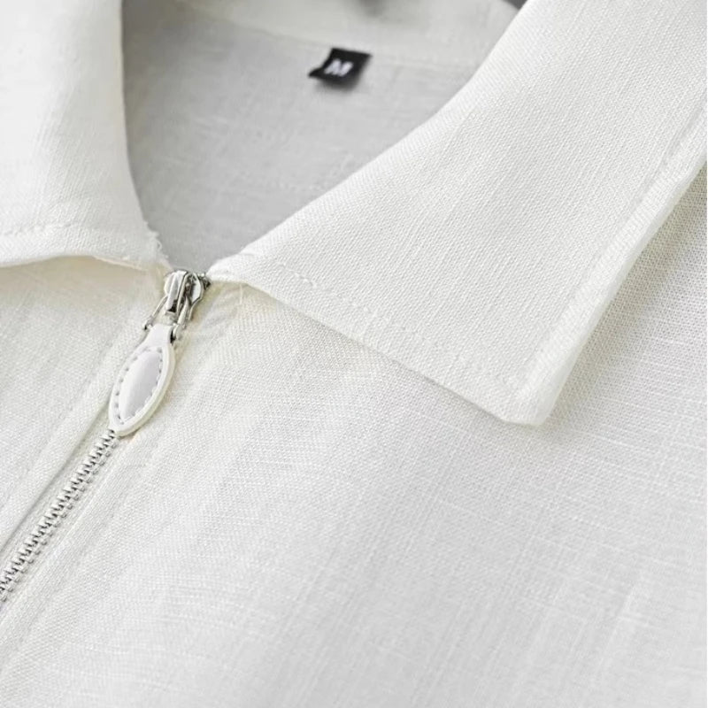 Ensemble homme polo lin et lyocell Minglu – CLEVI Paris