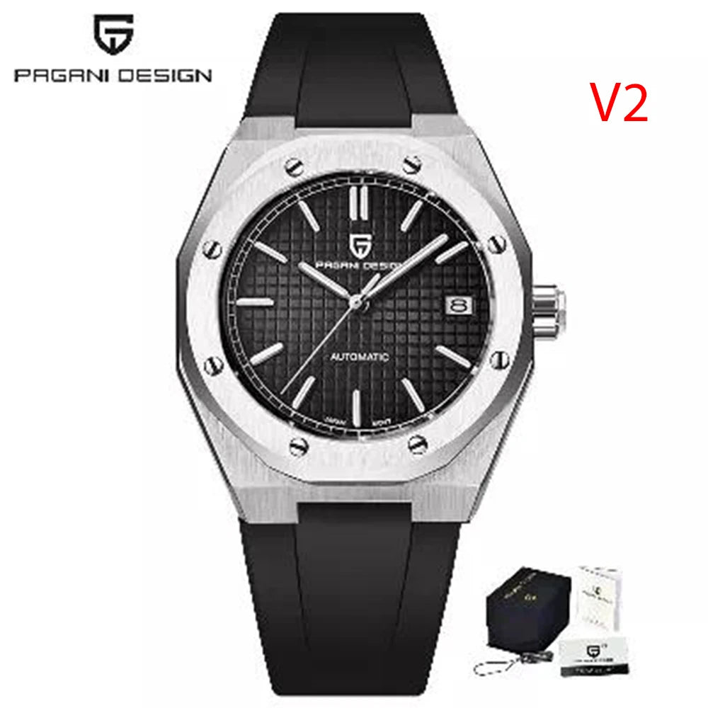 Montre Automatique Homme Pagani Design PD-1673 Seiko NH35 Saphir Lumineux Phase de Lune 10 Bar 7 Coloris – CLEVI Paris
