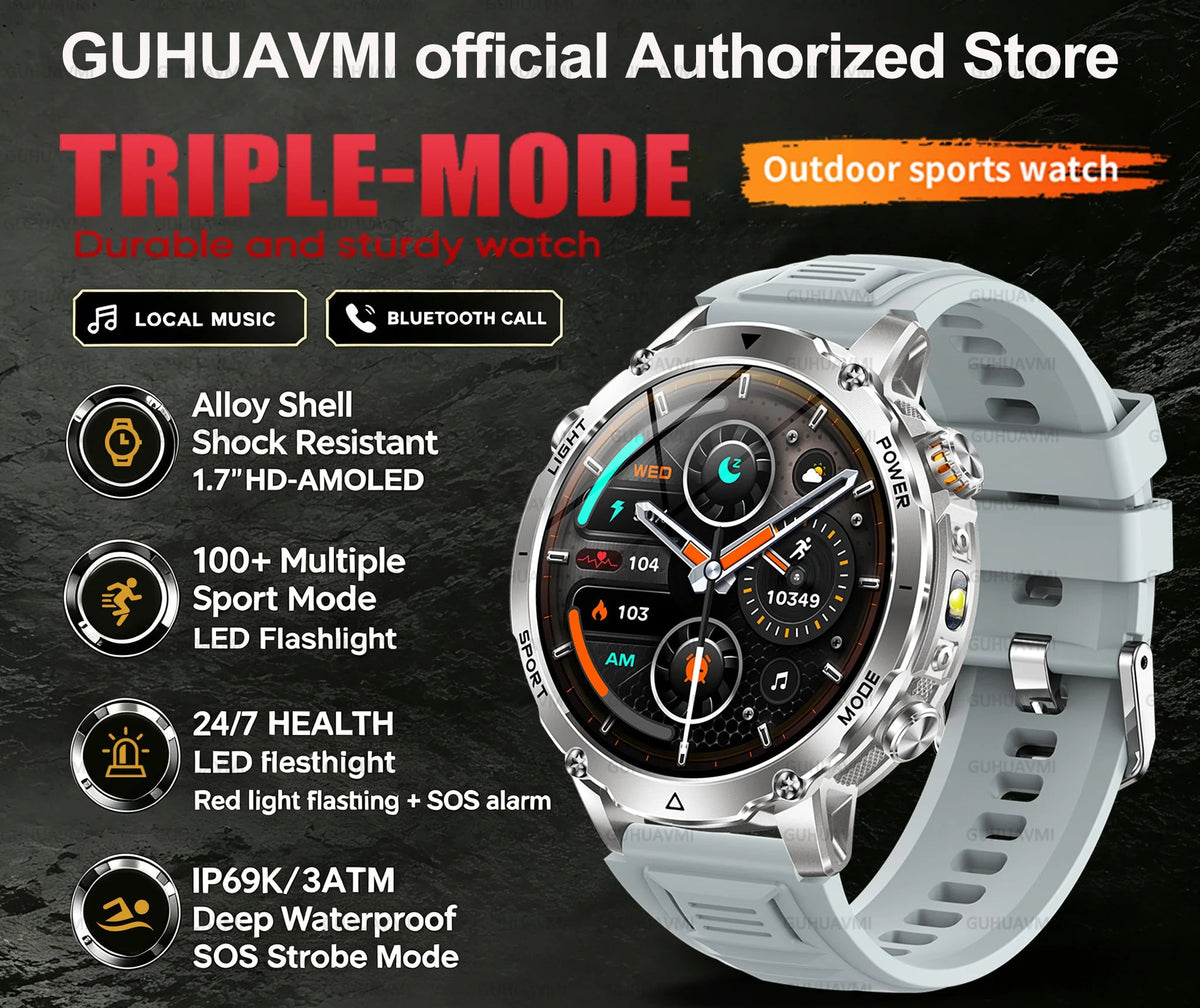 Montre connectée sport AMOLED 1,7 pouce – CLEVI Paris