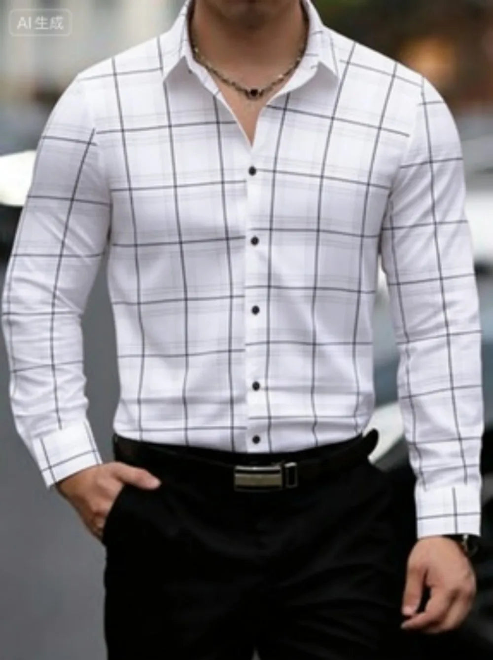 Chemise homme à carreaux en soie – CLEVI Paris