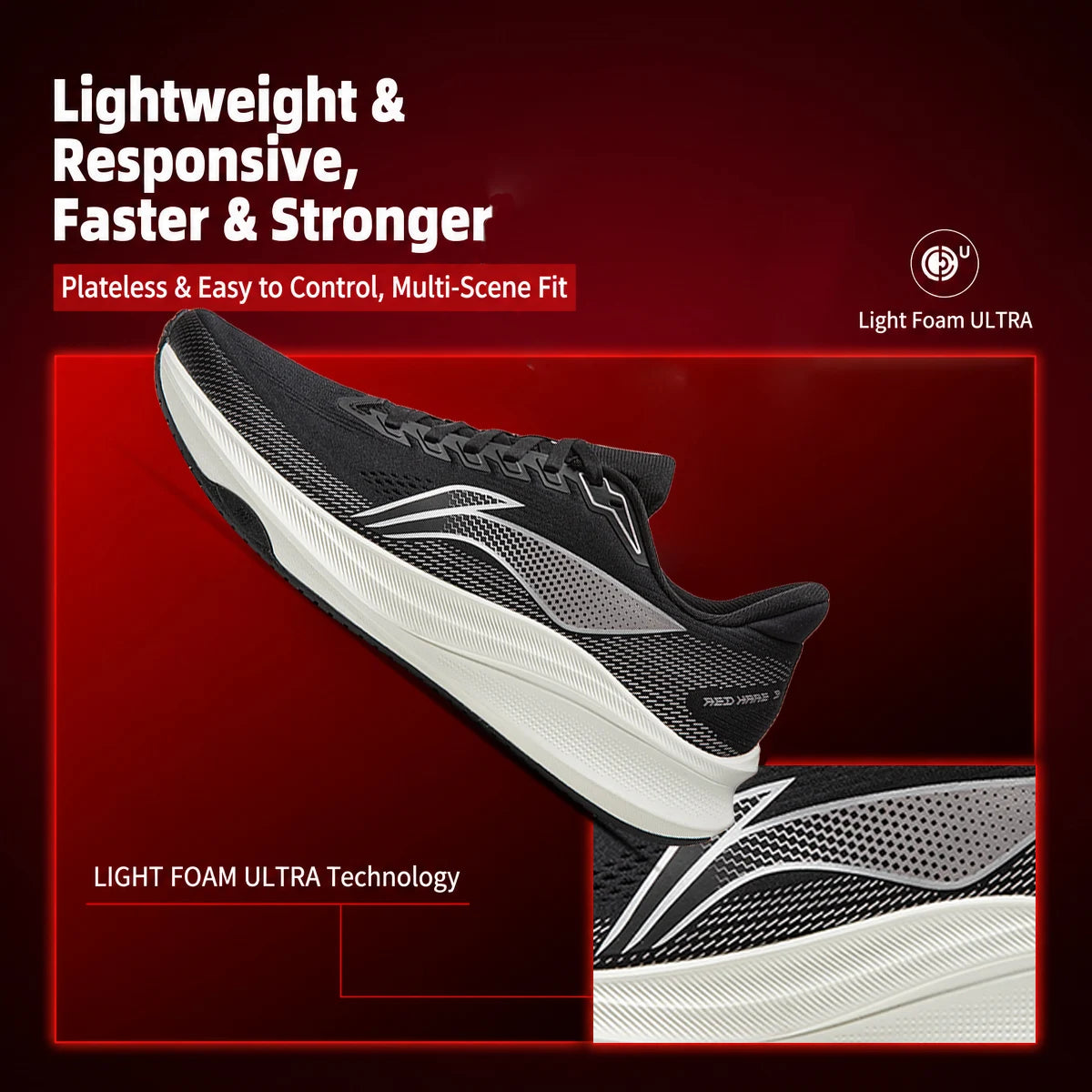 Chaussures Running Homme Li-Ning Red Hare 9 LIGHT FOAM ULTRA Mesh Respirant Anti-Glisse – CLEVI Paris