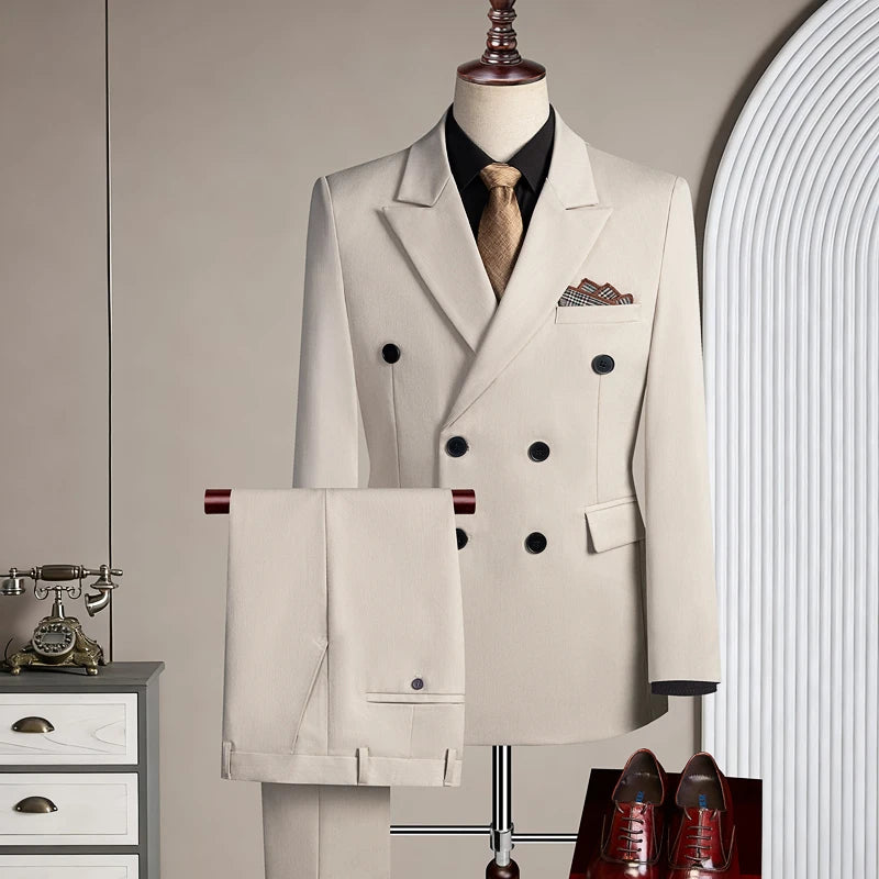 Smoking homme croisé bleu marine – CLEVI Paris