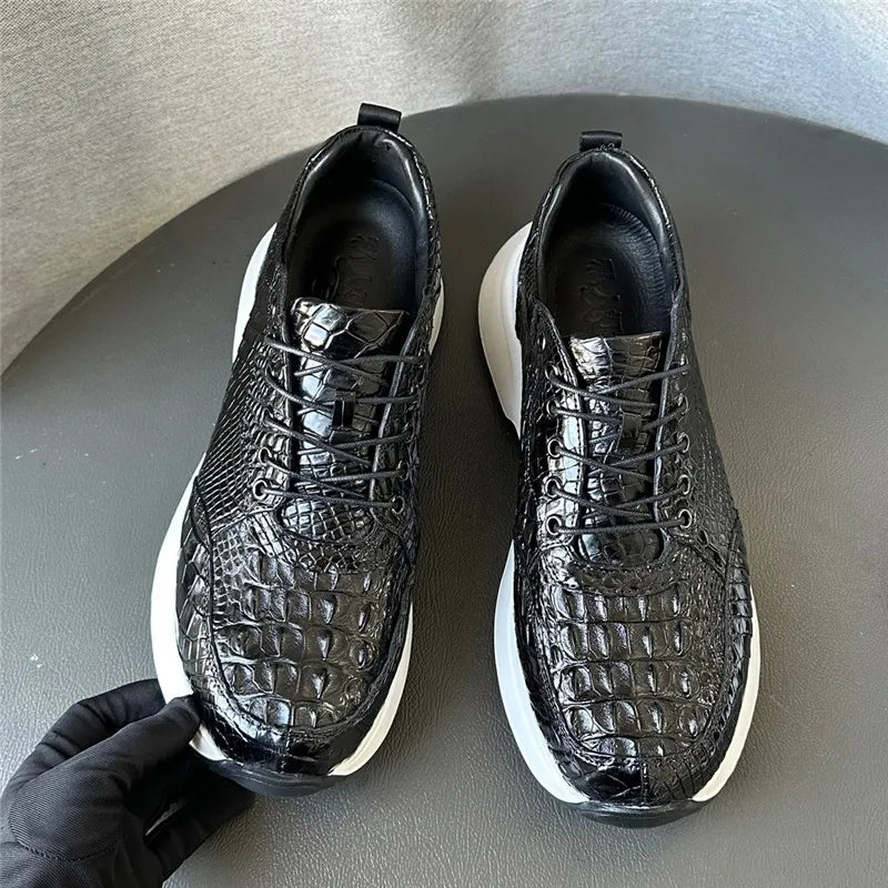 Sneakers basses homme noires à lacets – CLEVI Paris