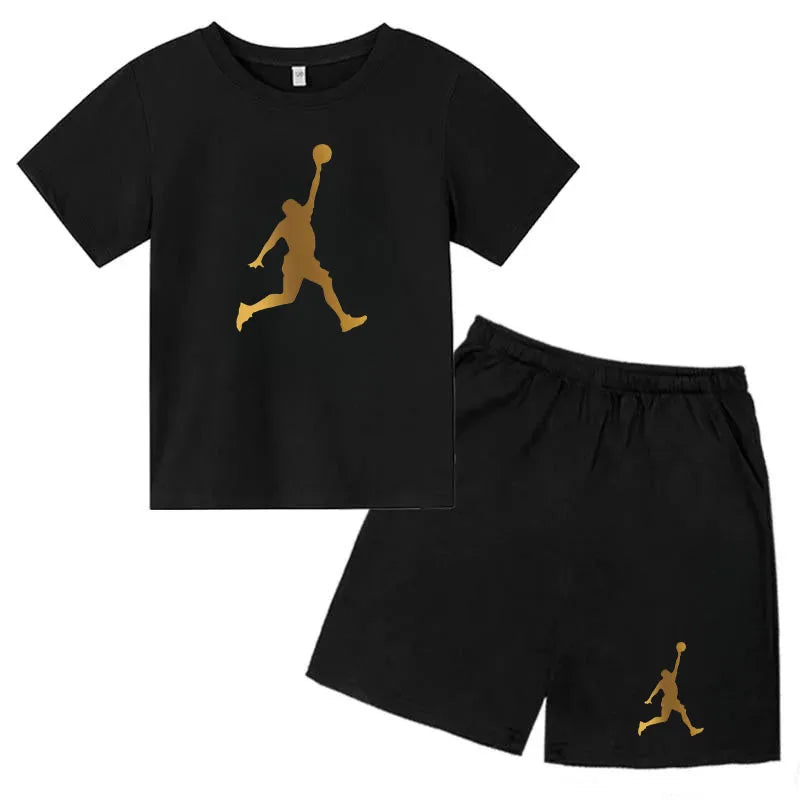 Ensemble enfant imprimé T-shirt et short – CLEVI Paris