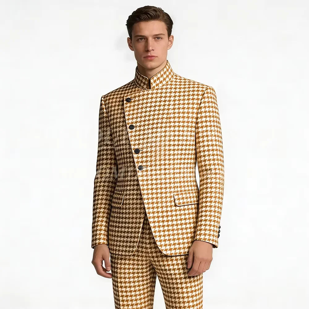 Costume Homme Col Mandarin 2 Pièces – CLEVI Paris
