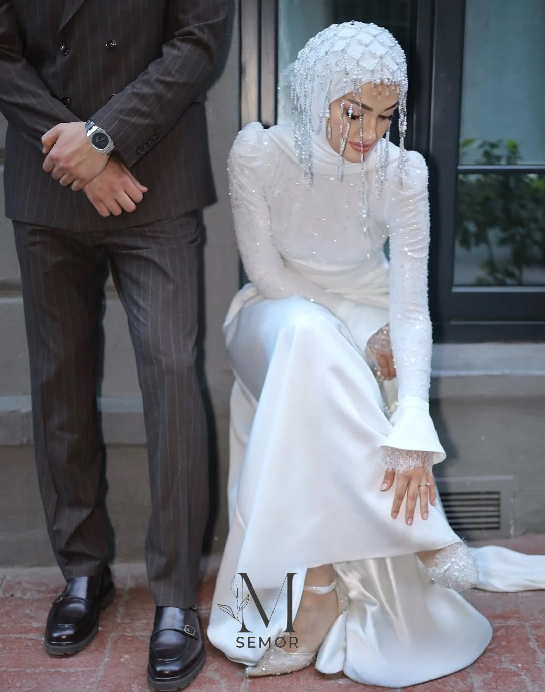 Robe de mariée musulmane sirène – CLEVI Paris