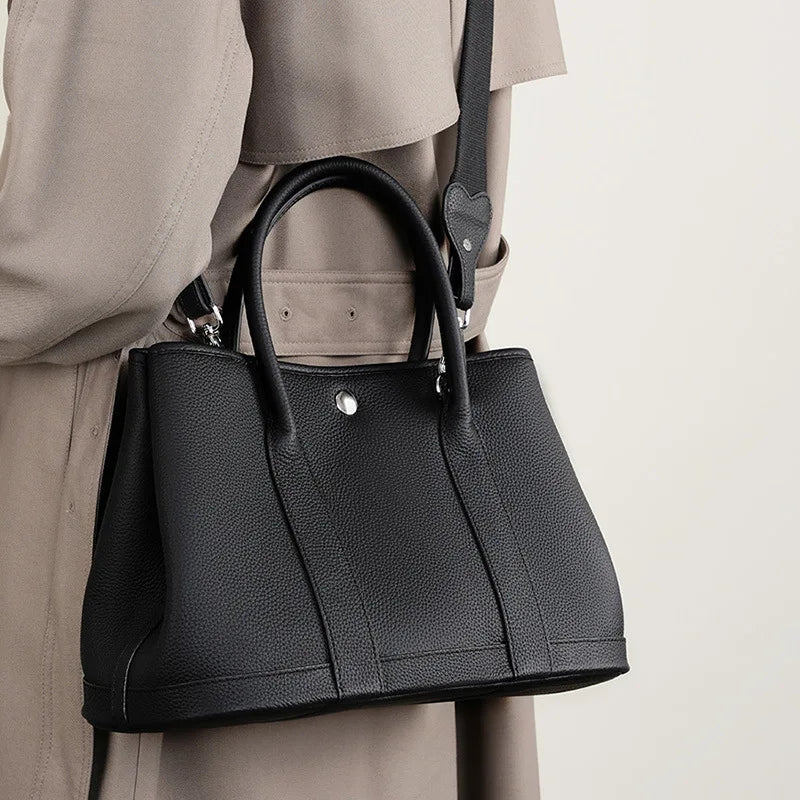Sac Cabas Cuir Véritable Multi-Poches Femme – CLEVI Paris