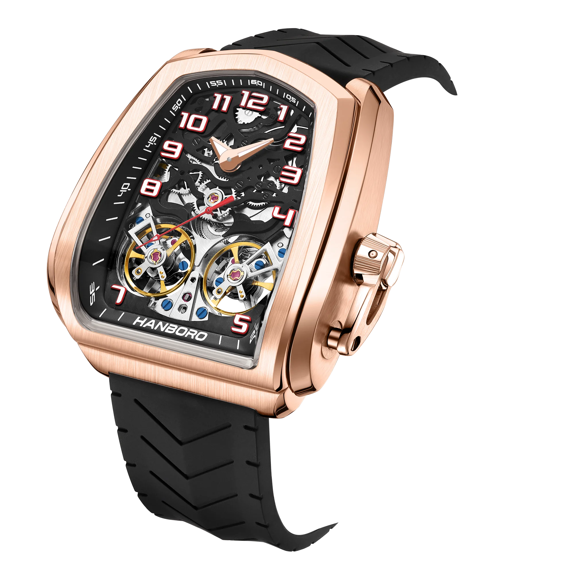Montre Homme Automatique Double Volant Boîtier Racing Hanboro 985 – CLEVI Paris