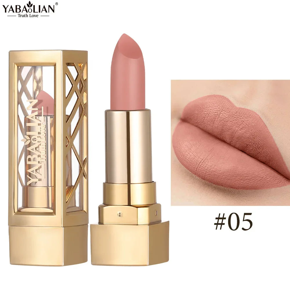 Rouge à Lèvres Tube Doré 12 Teintes Longue Tenue – CLEVI Paris
