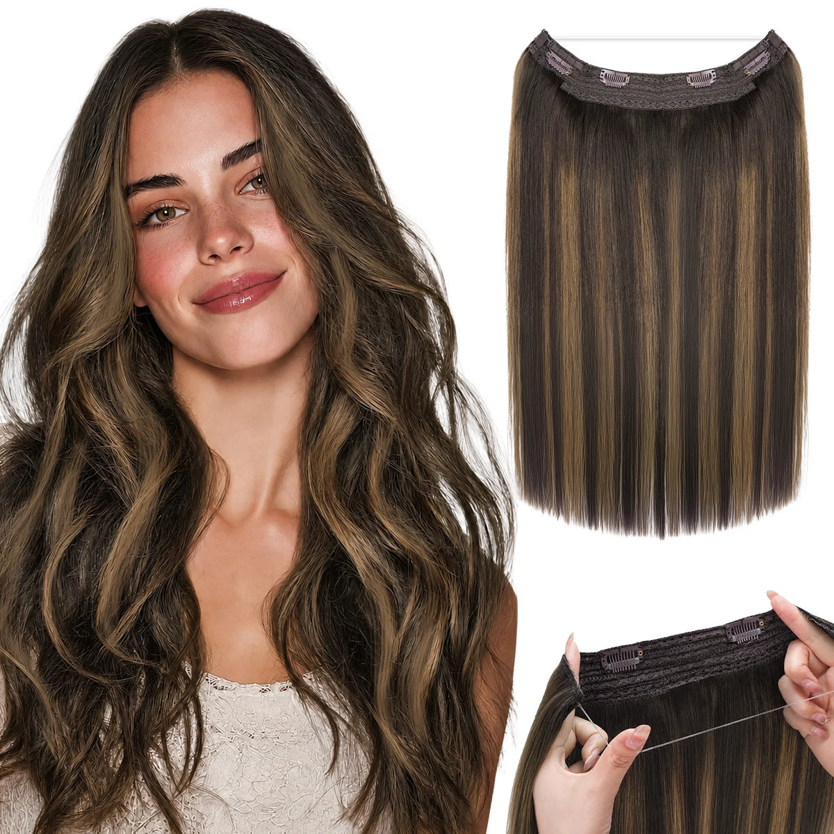 Extensions à fil invisible en cheveux Remy – CLEVI Paris