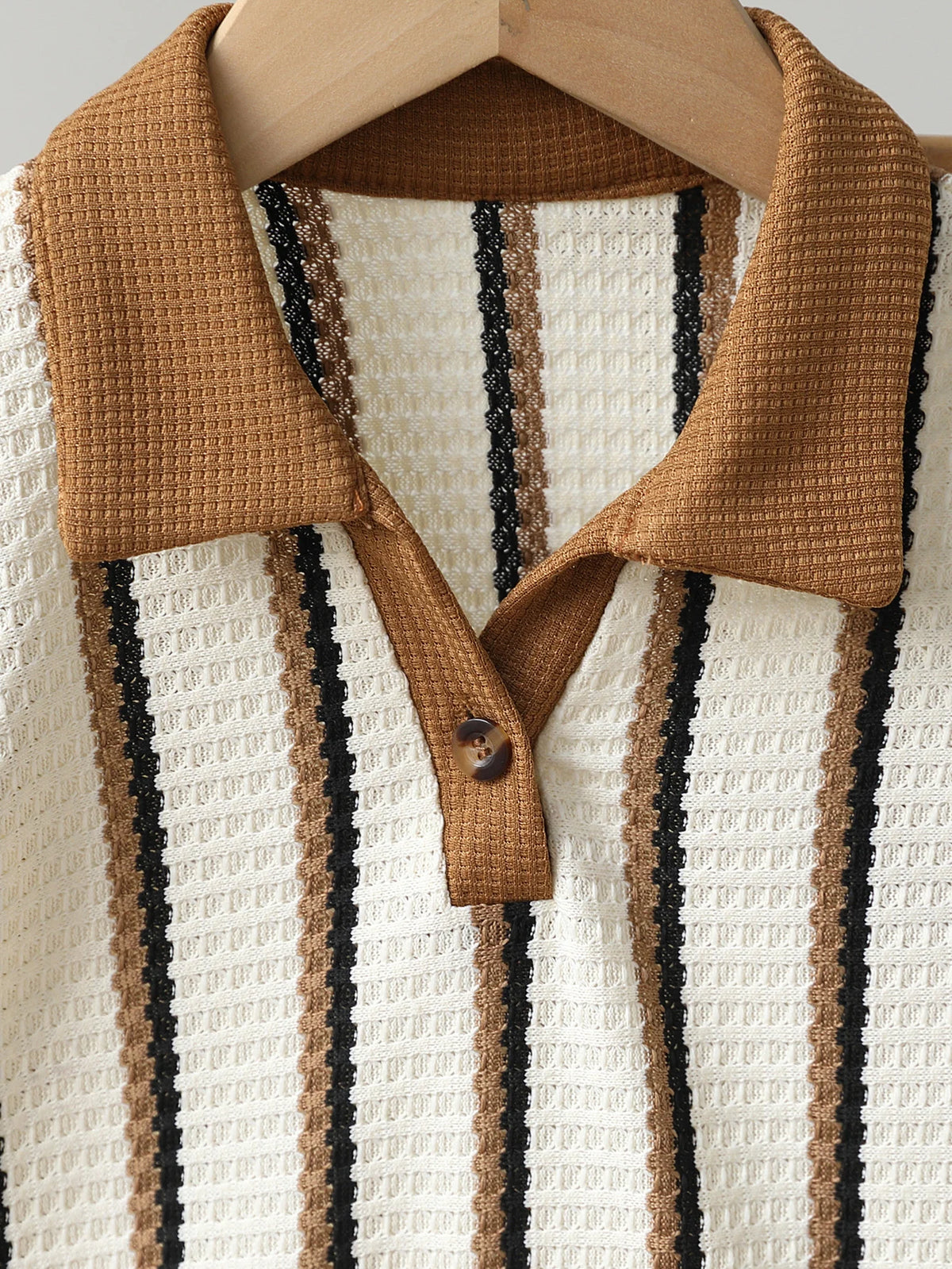 Ensemble bébé garçon col polo et short rayé – CLEVI Paris