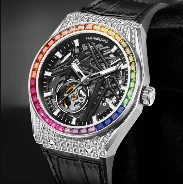HANBORO 722 Montre Homme Automatique Miyota 82S0 Saphir 42mm Étanche 5ATM – CLEVI Paris