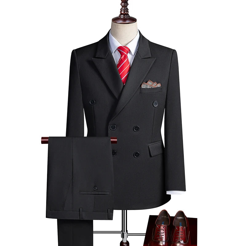 Smoking homme croisé bleu marine – CLEVI Paris