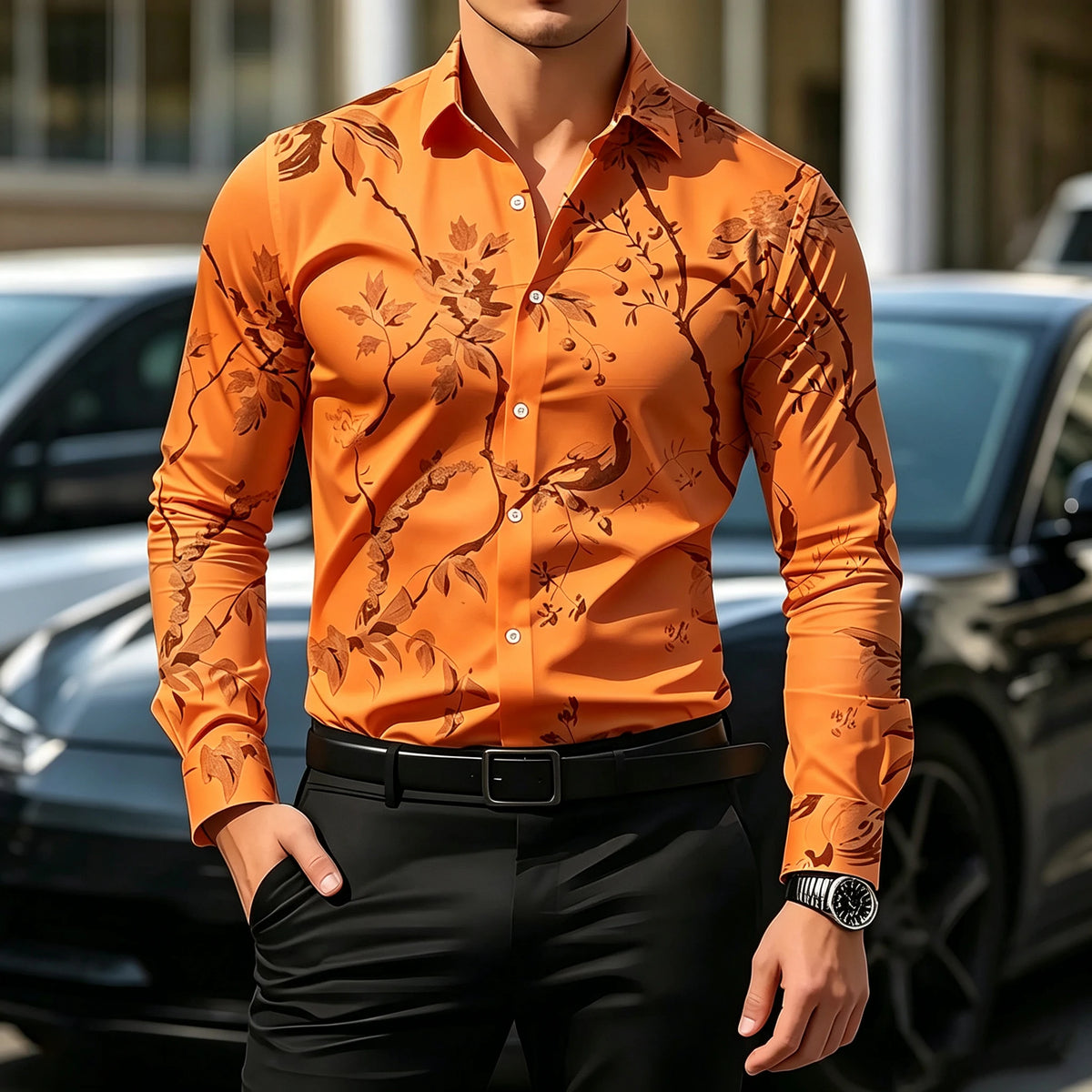 Chemise homme extensible manches longues – CLEVI Paris