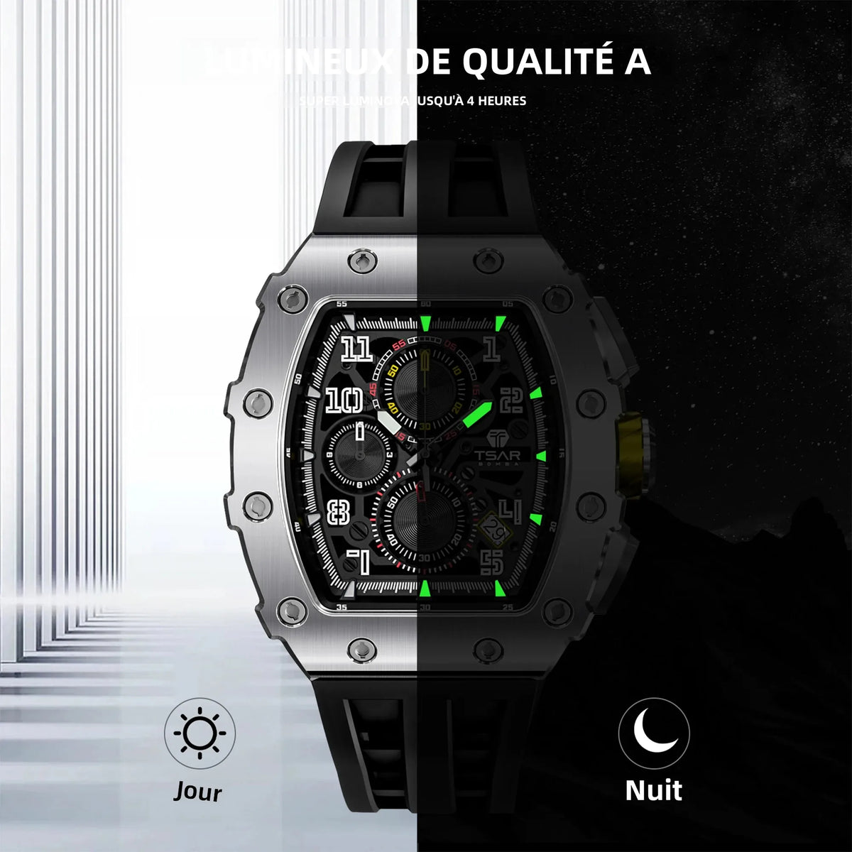 Montre chronographe TSAR BOMBA TB8204 – CLEVI Paris