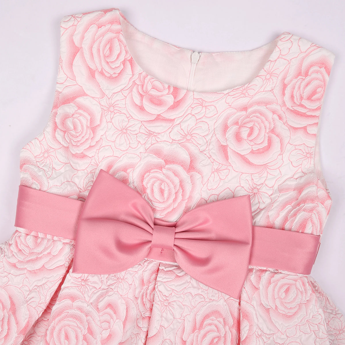 Robe princesse fille fleurie avec nœud – CLEVI Paris