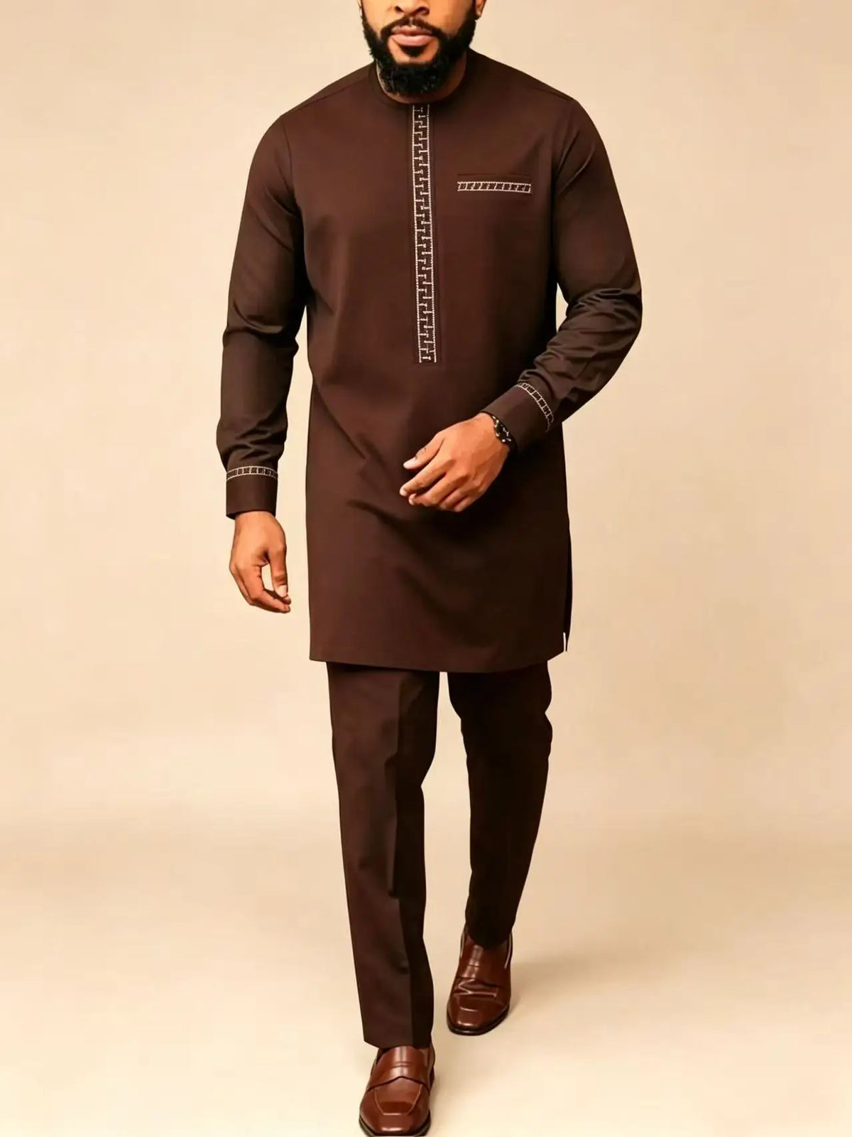 Ensemble Dashiki Homme Col Rond – CLEVI Paris