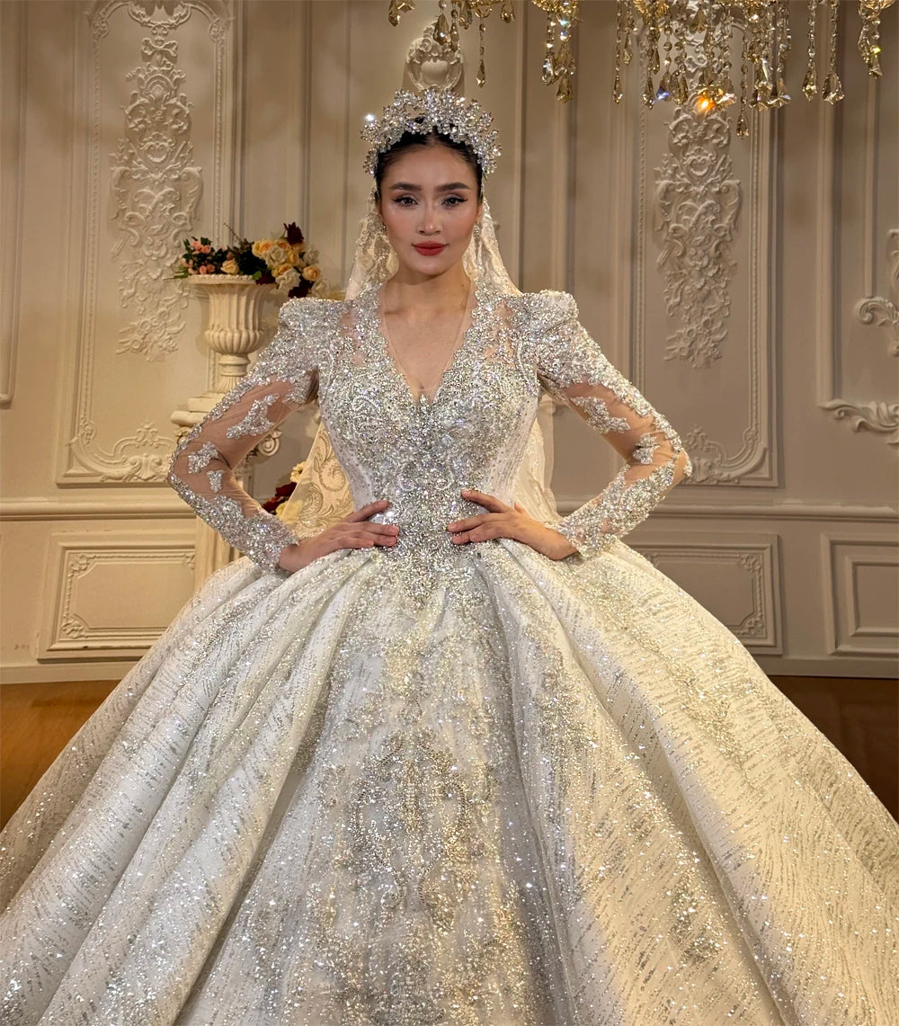 Robe de mariée princesse à fleurs – CLEVI Paris