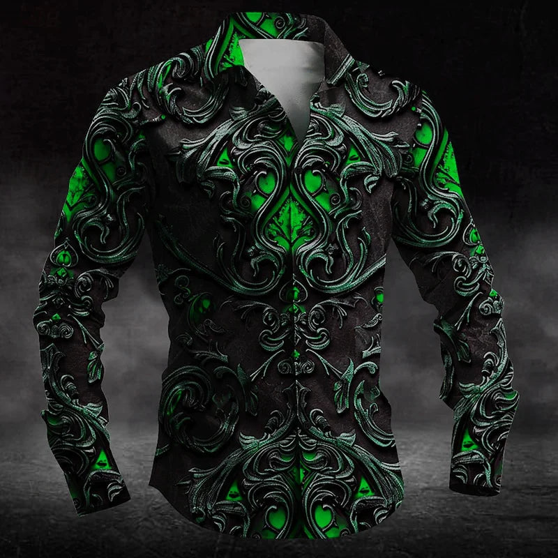 Chemise Homme à Motifs 3D Colorés – CLEVI Paris