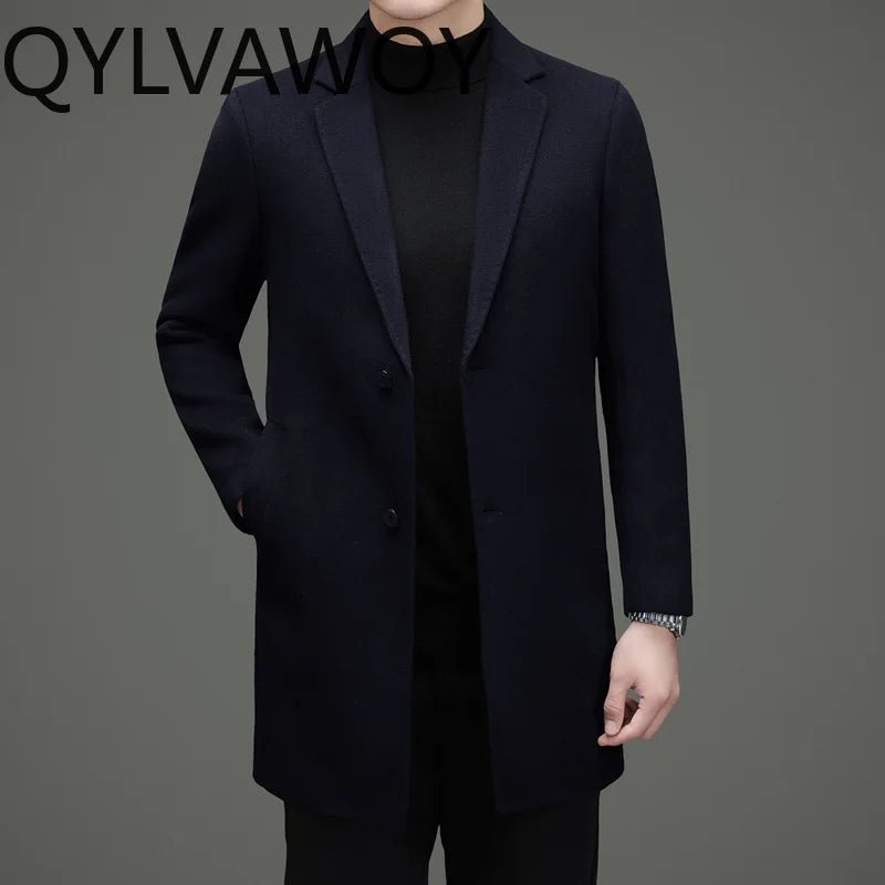 Manteau homme en laine à doublure amovible – CLEVI Paris
