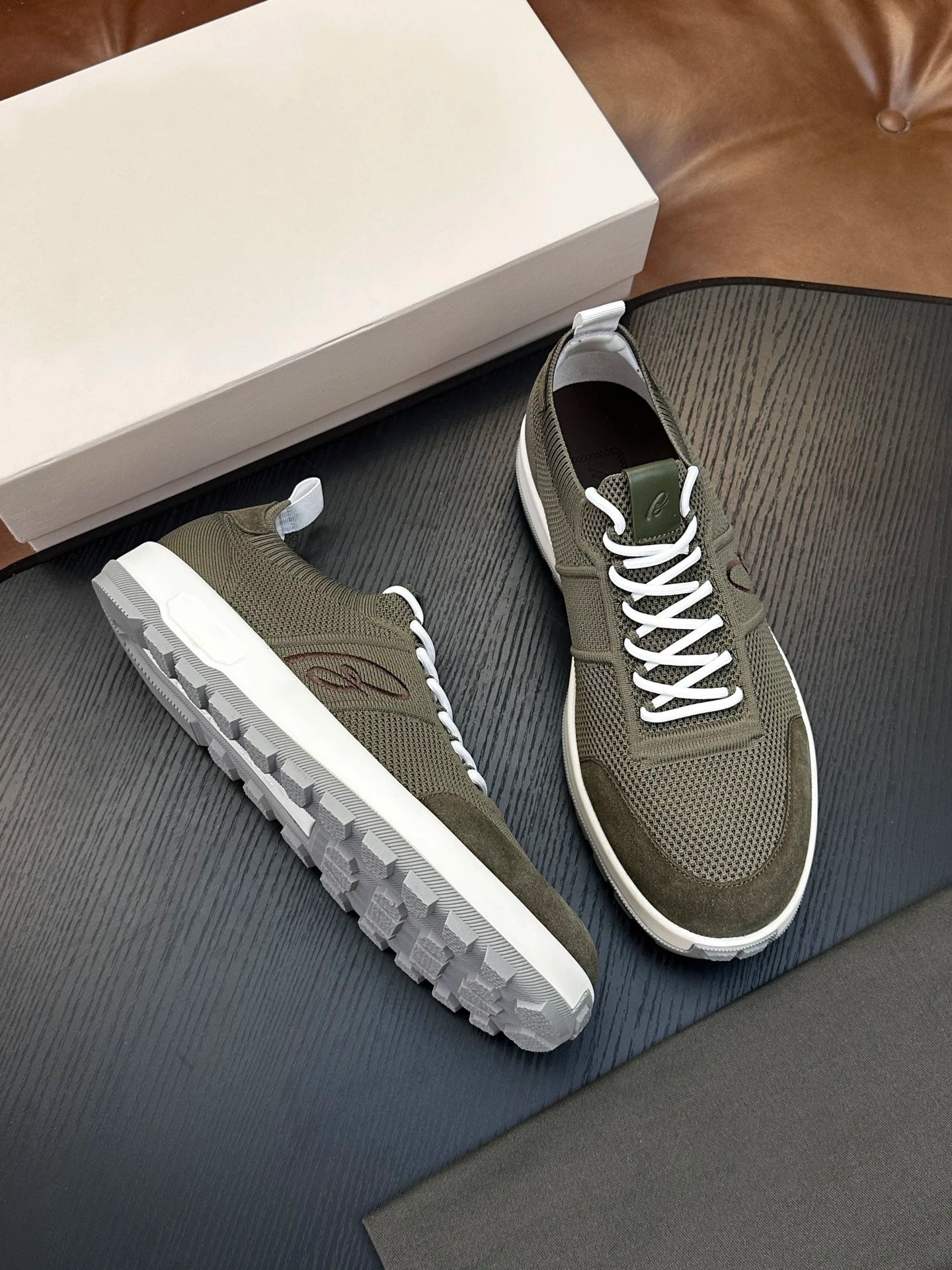 Sneakers Homme Cuir Véritable Imprimé Respirant Casual Sport EU 38-46 – CLEVI Paris