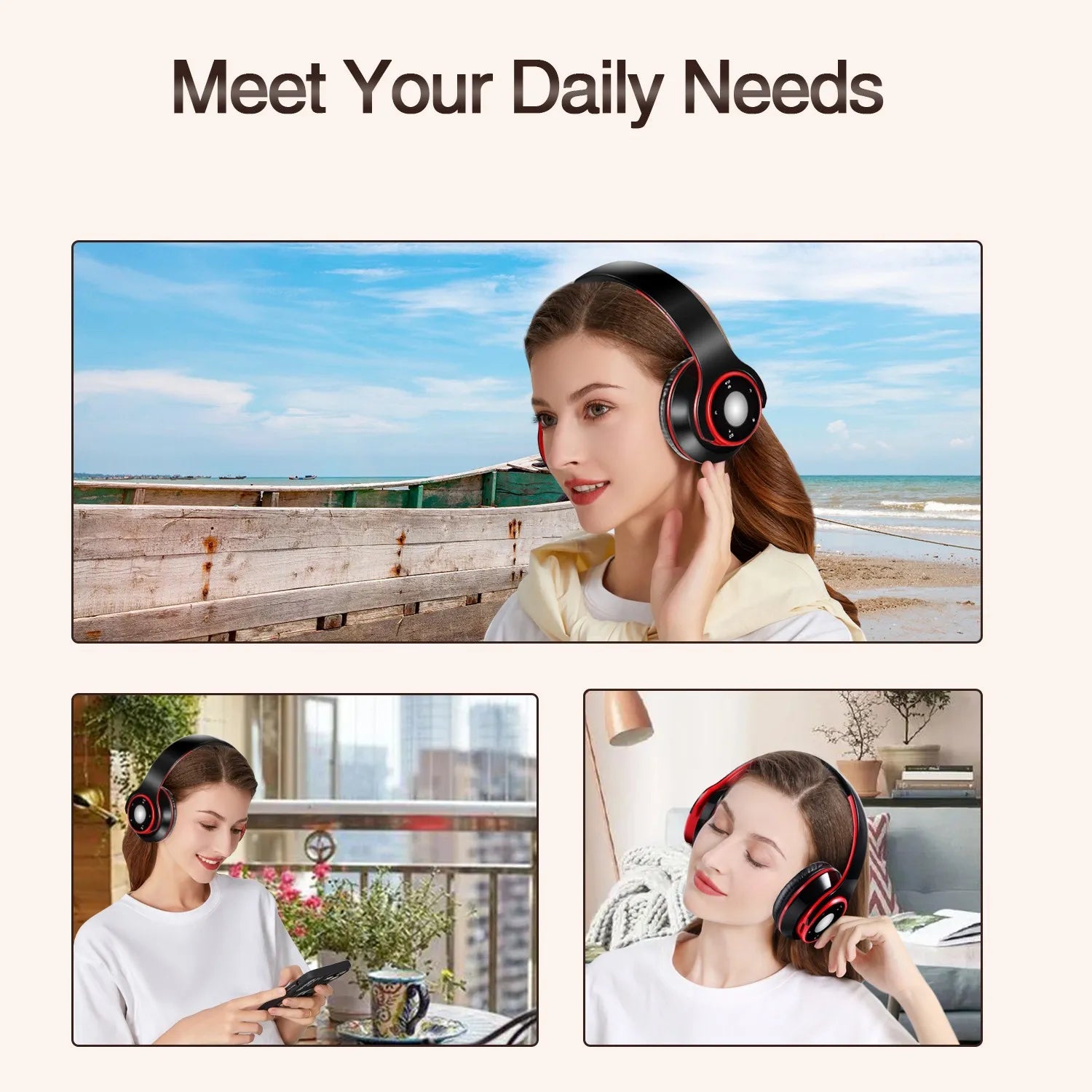 Casque Bluetooth AYVVPII FM Radio Carte SD 5 EQ Sport – CLEVI Paris