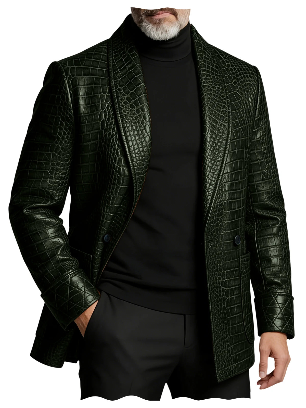 Blazer Homme Effet Croco Double Boutonnage – CLEVI Paris