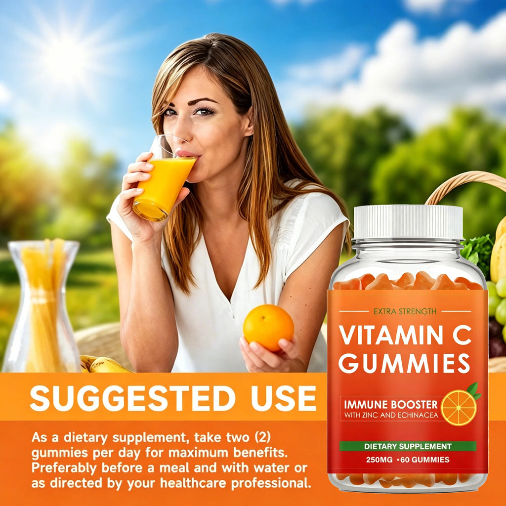 Vitamine C, 60 gommes à mâcher – CLEVI Paris