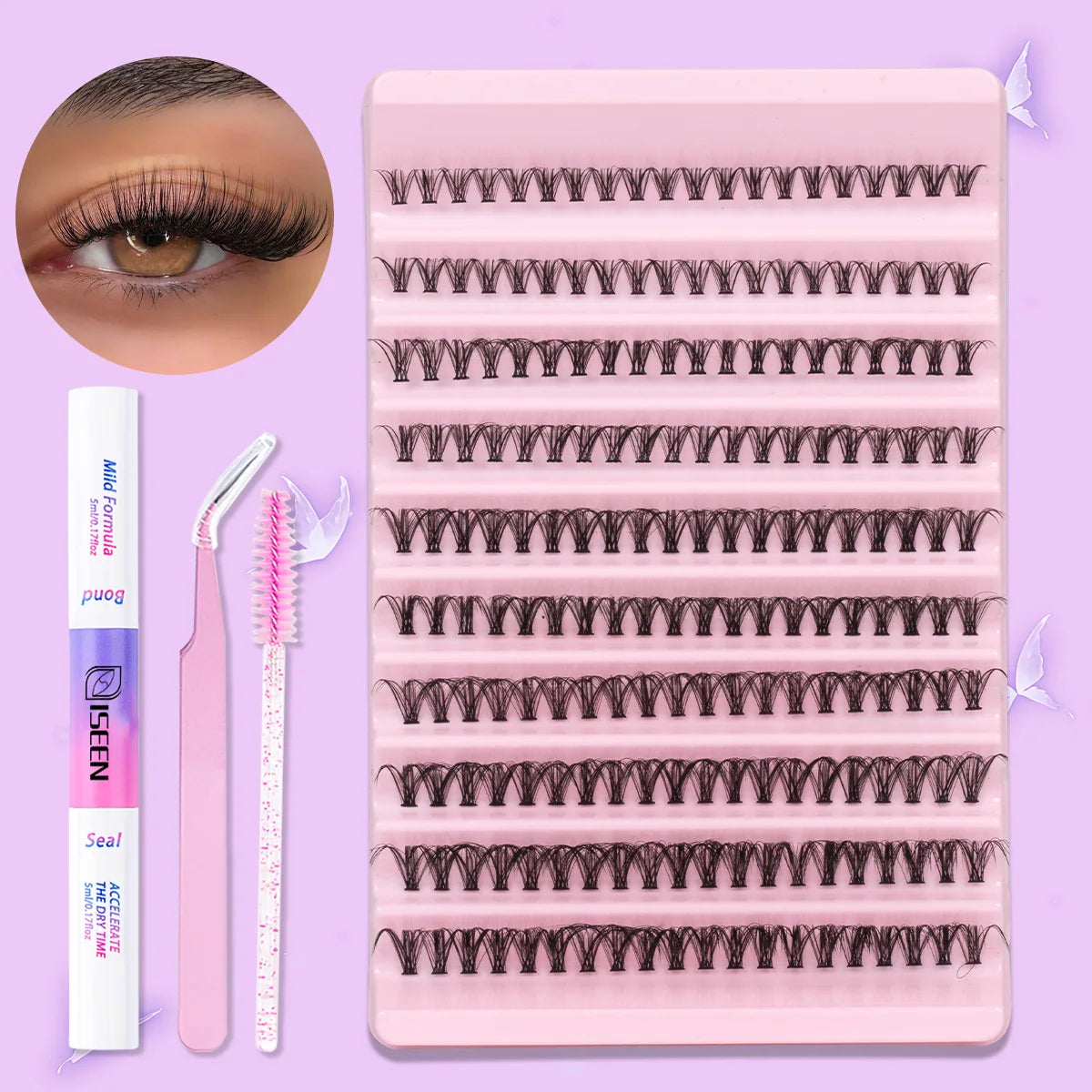 Kit de cils en grappes DIY ISEEN – CLEVI Paris