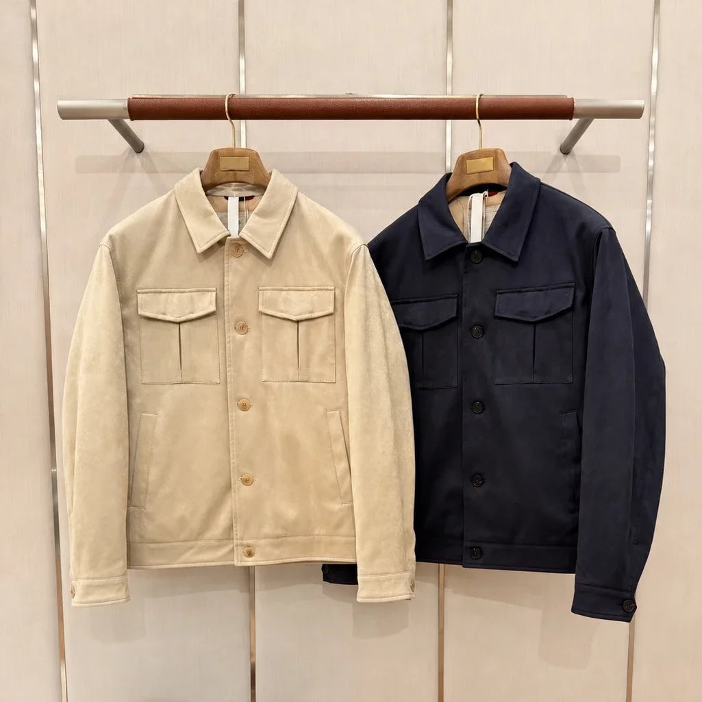 Veste homme zippée à doublure coton – CLEVI Paris