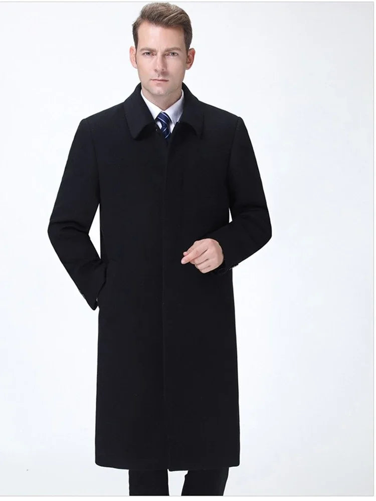 Manteau long homme en cachemire et laine – CLEVI Paris