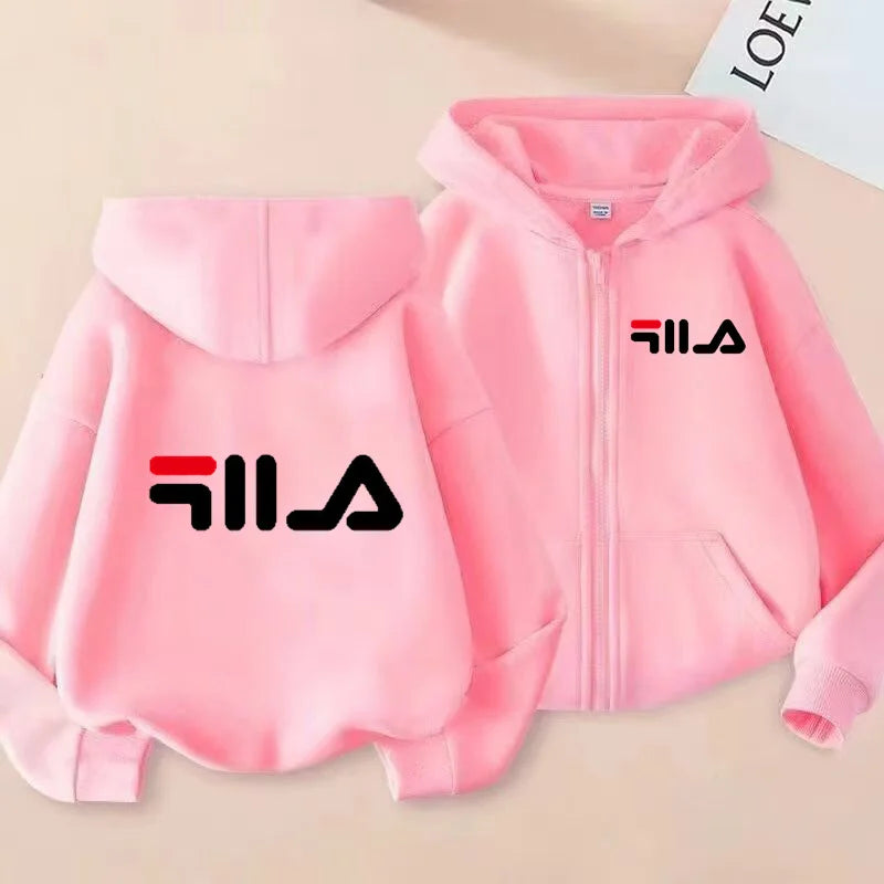 Sweat enfant zippé à capuche unisexe – CLEVI Paris