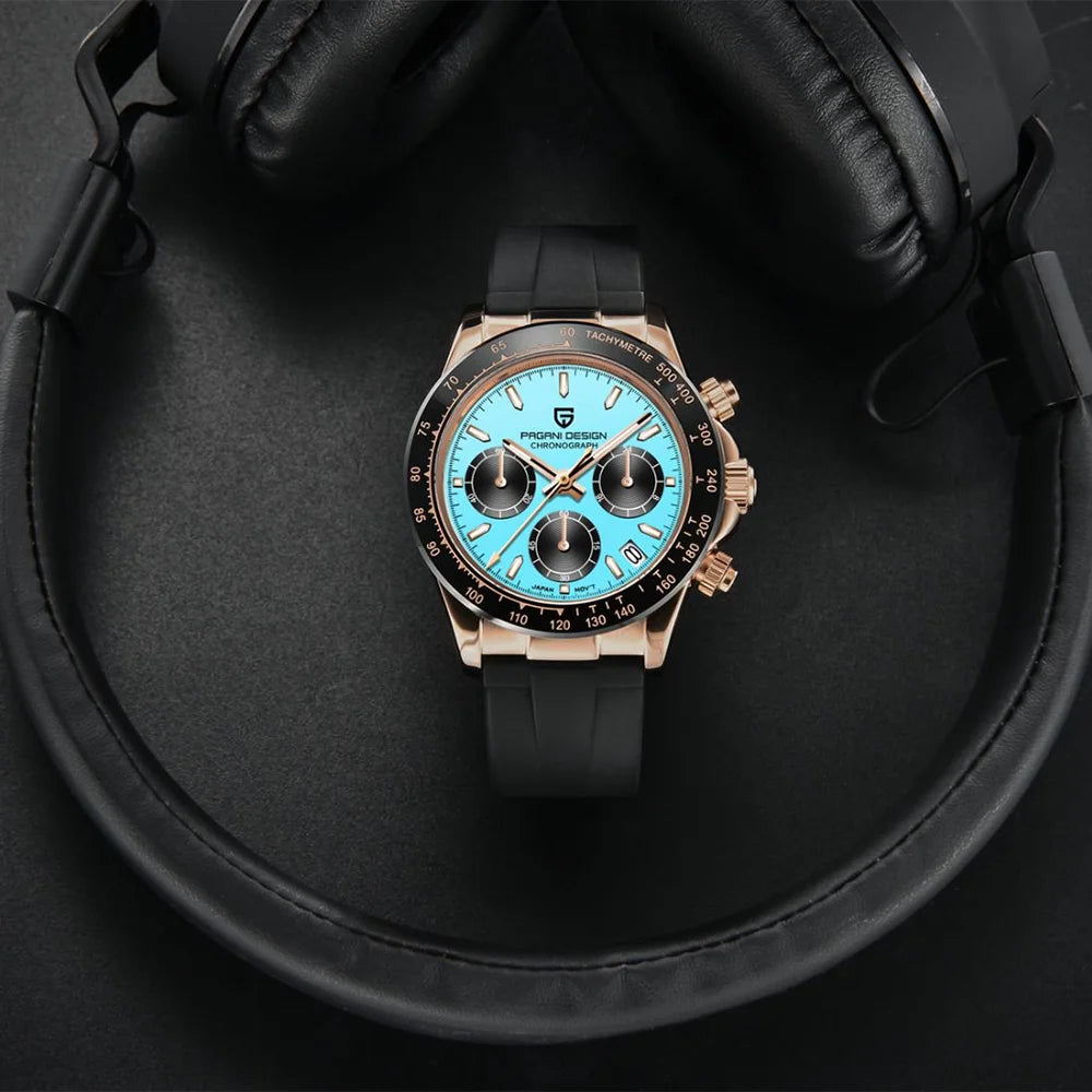 Montre Chronographe Homme Pagani Design PD-1664 Quartz Saphir 100m Caoutchouc – CLEVI Paris