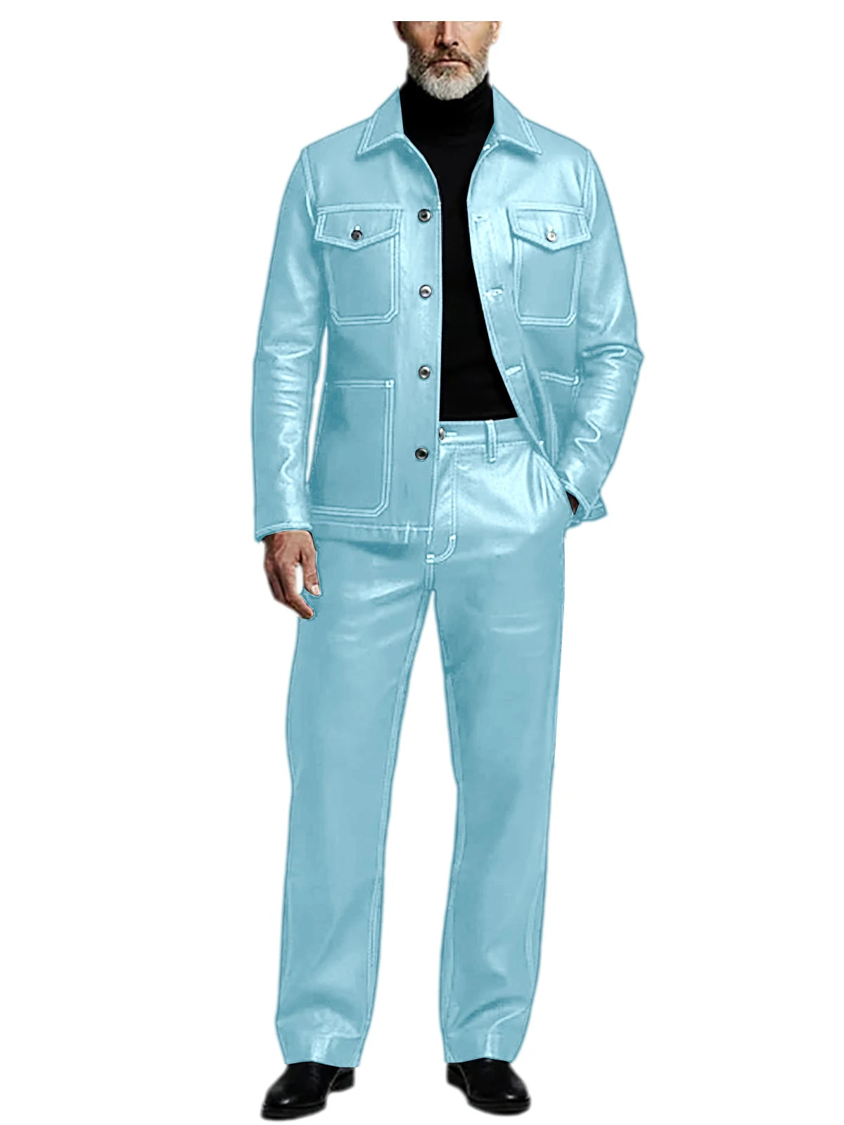 Ensemble Cuir PU Homme 2 Pièces – CLEVI Paris