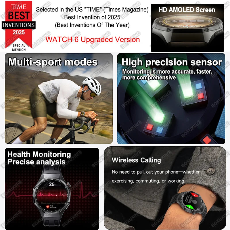 Montre Watch 6 Pro AMOLED 1,5″ Bluetooth – CLEVI Paris