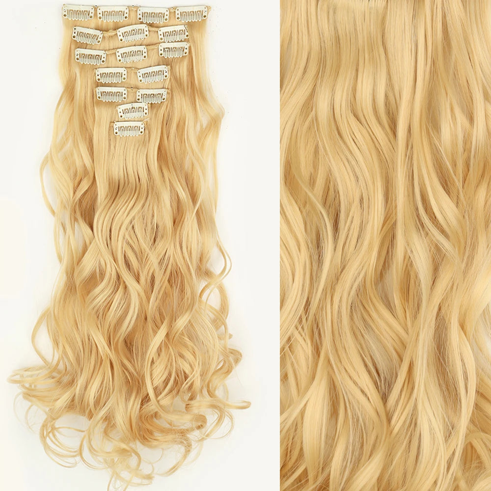 Extensions Cheveux Clips 7 Pcs Synthétique 50 Couleurs – CLEVI Paris