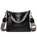 Sac Bandoulière Cuir Ciré Vintage Double Bretelles – CLEVI Paris