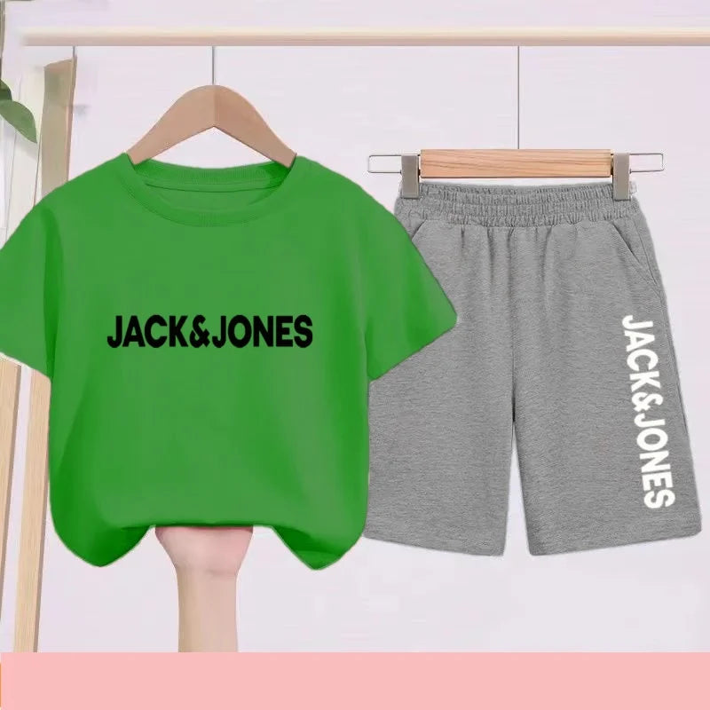 Ensemble enfant imprimé T-shirt et short – CLEVI Paris